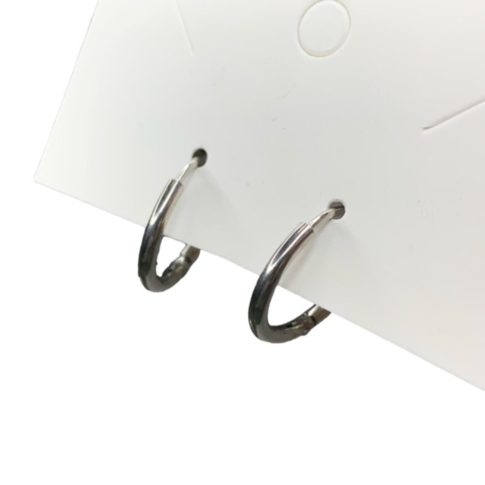Silver small hoops - Picture 2 of 2